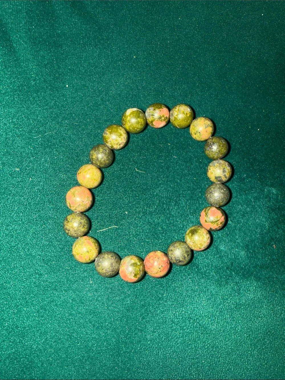 Natural Multicolor Stone Beaded Stretch Bracelet - Green Stretch Bracelet
